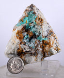 5.9cms CHRYSOCOLLA MALACHITE SELENITE Crystals Peru Quartz Calcite Barite ? Brochantite ? Ajoite ? Rosasite ? Mineral Specimen   Peru C904