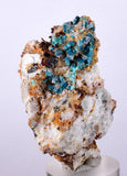 5.2cms CHRYSOCOLLA MALACHITE SELENITE Crystals Peru Quartz Calcite Barite ? Brochantite ? Ajoite ? Rosasite ? Mineral Specimen  Peru C907