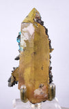 6.9cms QUARTZ CHRYSOCOLLA TENTADORA Mine Peru Grape Botryoidal Stalactite Crystals Rare Ajoite (?) Heterogenite (?) Mineral Specimen ce885
