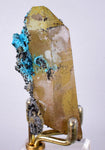 6.9cms QUARTZ CHRYSOCOLLA TENTADORA Mine Peru Grape Botryoidal Stalactite Crystals Rare Ajoite (?) Heterogenite (?) Mineral Specimen ce885
