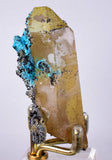6.9cms QUARTZ CHRYSOCOLLA TENTADORA Mine Peru Grape Botryoidal Stalactite Crystals Rare Ajoite (?) Heterogenite (?) Mineral Specimen ce885