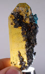 6.9cms QUARTZ CHRYSOCOLLA TENTADORA Mine Peru Grape Botryoidal Stalactite Crystals Rare Ajoite (?) Heterogenite (?) Mineral Specimen ce885