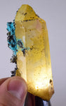 6.9cms QUARTZ CHRYSOCOLLA TENTADORA Mine Peru Grape Botryoidal Stalactite Crystals Rare Ajoite (?) Heterogenite (?) Mineral Specimen ce885