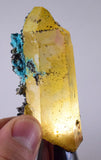 6.9cms QUARTZ CHRYSOCOLLA TENTADORA Mine Peru Grape Botryoidal Stalactite Crystals Rare Ajoite (?) Heterogenite (?) Mineral Specimen ce885