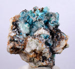3.7cms CHRYSOCOLLA MALACHITE SELENITE Crystals Peru Quartz Calcite Barite ? Brochantite ? Ajoite ? Rosasite ? Mineral Specimen  Peru C912