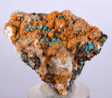 4.1cms CHRYSOCOLLA MALACHITE SELENITE Crystals Peru Quartz Calcite Barite ? Brochantite ? Ajoite ? Rosasite ? Mineral Specimen  Peru C913