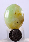 9.6grams BLUE OPAL CABOCHON Pendant Wire Wrap Caribean Turquoise Color Peru B938