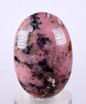 3.7cms PINK OPAL CABOCHON Landscape Pendant Quartz Dendrites Coral Color B941