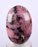 3.7cms PINK OPAL CABOCHON Landscape Pendant Quartz Dendrites Coral Color B941