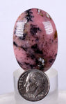 3.7cms PINK OPAL CABOCHON Landscape Pendant Quartz Dendrites Coral Color B941