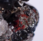 2.3cms ACANTHITE SILVER CRYSTAL Floater Peru Rare Red Crystals Unknown Fluorite Geode Uchuchaccua Mine Mineral Specimen H281