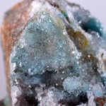 6.2cms DRUZY CHRYSOCOLLA QUARTZ Lily Mine Peru  Malachite Stalactite Suiseki Mineral Specimen DE219