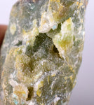 5.5cms DRUZY CHRYSOCOLLA QUARTZ Lily Mine Peru  Malachite Stalactite Suiseki Mineral Specimen DE222