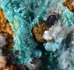 5.9cms CHRYSOCOLLA MALACHITE SELENITE Crystals Peru Quartz Calcite Barite ? Brochantite ? Ajoite ? Rosasite ? Mineral Specimen   Peru C904