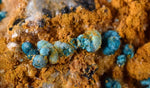 4.1cms CHRYSOCOLLA MALACHITE SELENITE Crystals Peru Quartz Calcite Barite ? Brochantite ? Ajoite ? Rosasite ? Mineral Specimen  Peru C913