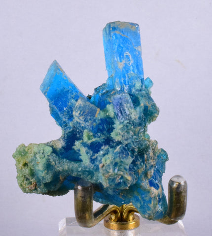 5.2cms NATURAL CHALCANTHITE  Unique Copper Druzy Peru Electric Blue Sharp Shiny Mineral Specimen Collector fe380