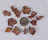 Lot 11 NATIVE COPPER PERU Crystal Iron New Find Some Fine Iridescent Wire Cluster Mineral Specimen I193