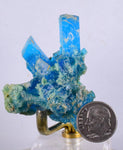5.2cms NATURAL CHALCANTHITE  Unique Copper Druzy Peru Electric Blue Sharp Shiny Mineral Specimen Collector fe380
