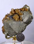 7.5cms PYRITE SIDERITE PERU Shiny Crystals Quartz Sphalerite Mineral Specimen Peru Collector M206