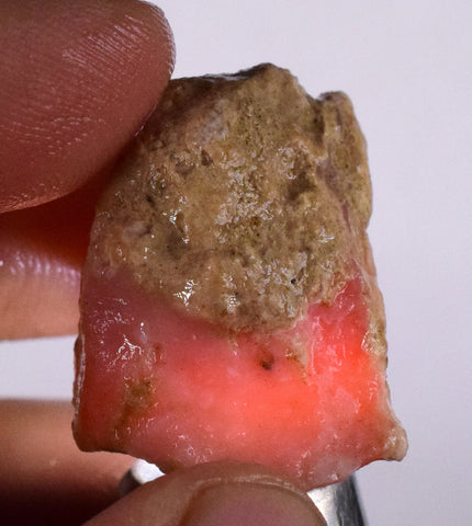 12.8 Grams PINK OPAL ROUGH A A Quality Jewelry Pendant Peru Coral Color P237
