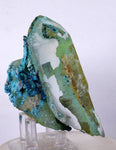 8.5cms QUARTZ CHRYSOCOLLA TENTADORA Mine Peru Grape Botryoidal Stalactite Crystals Rare Ajoite (?) Heterogenite (?) Mineral Specimen ce931