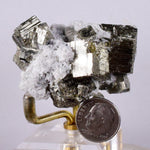4.9cms PYRITE CUBIC PERU Shiny Crystals Mineral Specimen Collector M210