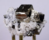 5.6cms PYRITE CUBIC PERU Shiny Crystals Mineral Specimen Collector M211