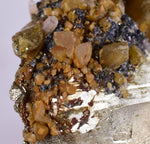 7.5cms PYRITE SIDERITE PERU Shiny Crystals Quartz Sphalerite Mineral Specimen Peru Collector M206
