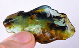 9.1grs BLUE OPAL ROUGH Peru Rough Scenic Quality Translucent Jewelry O685