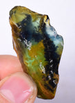 9.1grs BLUE OPAL ROUGH Peru Rough Scenic Quality Translucent Jewelry O685