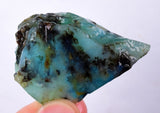 24.1 grs BLUE OPAL ROUGH Peru Rough Scenic Quality Translucent Jewelry O686