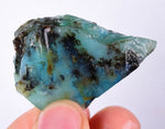 24.1 grs BLUE OPAL ROUGH Peru Rough Scenic Quality Translucent Jewelry O686