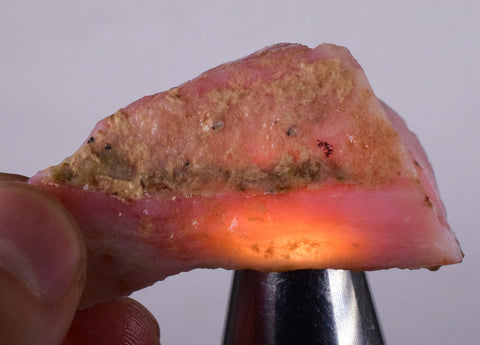 26.8 Grams PINK OPAL ROUGH A A Quality Jewelry Pendant Peru Coral Color P235