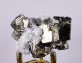 4.9cms PYRITE CUBIC PERU Shiny Crystals Mineral Specimen Collector M210