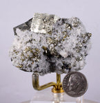 5.6cms PYRITE CUBIC PERU Shiny Crystals Mineral Specimen Collector M211