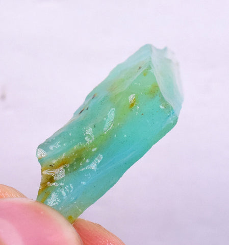 4grs BLUE OPAL SLAB Peru Scenic Quality Translucent Jewelry Collector O695