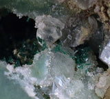 6.5cms QUARTZ CHRYSOCOLLA SELENITE Lily Mine Peru Atacamite Stalactite Druzy Mineral Specimen A518