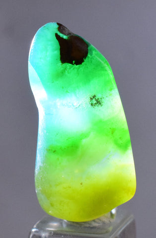 17.5Carats GEM SILICA CHRYSOCOLLA Chalcedony Lily Mine Peru Tumbled Quartz B946