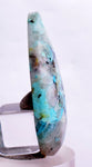 40carats BLUE CHRYSOCOLLA QUARTZ Malachite Peru Scenic Cabochon Pendant B953