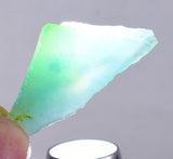 4grs BLUE OPAL SLAB Peru Scenic Quality Translucent Jewelry Collector O695