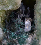 6.5cms QUARTZ CHRYSOCOLLA SELENITE Lily Mine Peru Atacamite Stalactite Druzy Mineral Specimen A518