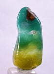 17.5Carats GEM SILICA CHRYSOCOLLA Chalcedony Lily Mine Peru Tumbled Quartz B946