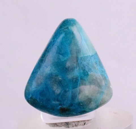 16.5Carats BLUE CHRYSOCOLLA QUARTZ Malachite Peru Scenic Cabochon Pendant B956