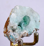 5.3cms DRUZY CHRYSOCOLLA CALCITE Lily Mine Peru Malachite 2000 Discovery Super Shiny Crystals Mineral Specimen D235