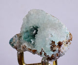 5.3cms DRUZY CHRYSOCOLLA CALCITE Lily Mine Peru Malachite 2000 Discovery Super Shiny Crystals Mineral Specimen D235