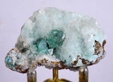5.3cms DRUZY CHRYSOCOLLA CALCITE Lily Mine Peru Malachite 2000 Discovery Super Shiny Crystals Mineral Specimen D235