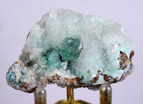 5.3cms DRUZY CHRYSOCOLLA CALCITE Lily Mine Peru Malachite 2000 Discovery Super Shiny Crystals Mineral Specimen D235