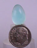 6carats BLUE OPAL Cabochon Pendant Wire Wrap Peru Peru Jewelry B958