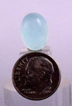 4carats BLUE OPAL Cabochon Pendant Wire Wrap Peru Peru Jewelry B959