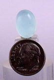 4carats BLUE OPAL Cabochon Pendant Wire Wrap Peru Peru Jewelry B959